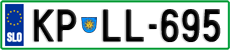 License plate of Slovenia, Cars