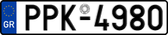 License plate of Greece, Cars