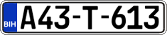 License plate of Bosnia and Herzegovina, Regular plates