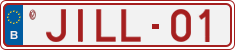 License plate of Belgium, Vanity Plates (2014)