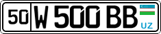 License plate of Uzbekistan, Private owners