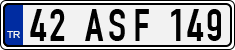 License plate of Turkey, Regular plates