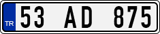 License plate of Turkey, Regular plates