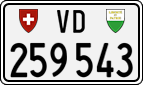 License plate of Switzerland, Cars