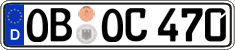 German license plate, Regular plates