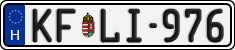 license plates of Hungary, Regular plates (2022)