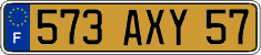 French license plate, FNI