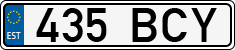 License plate of Estonia, Regular car plates