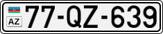 License plate of Azerbaijan, Cars