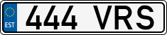 License plate of Estonia, Regular car plates
