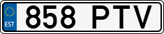 License plate of Estonia, Regular car plates