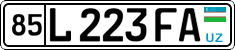License plate of Uzbekistan, Private owners