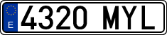 License plates of Spain, Ordinary (2000)