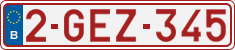 License plate of Belgium, Regular plates (2010)