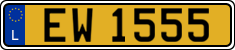 License plate of Luxembourg, 2003 year system