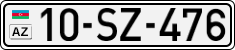 License plate of Azerbaijan, Cars