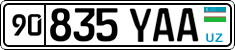License plate of Uzbekistan, Organizations