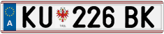 License plate of Austria, Regular plates