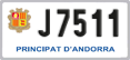 License plate of Andorra, Motorcycles (A 1234)