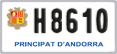 License plate of Andorra, Motorcycles (A 1234)