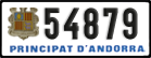 License plate of Andorra, Cars (1234(5))