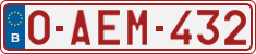 License plate of Belgium, Regular plates (2010)