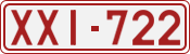 License plate of Belgium, 1951 year system