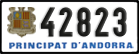 License plate of Andorra, Cars (1234(5))