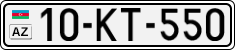License plate of Azerbaijan, Cars