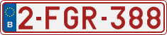 License plate of Belgium, Regular plates (2010)