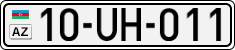 License plate of Azerbaijan, Cars