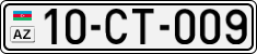 License plate of Azerbaijan, Cars