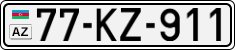 License plate of Azerbaijan, Cars