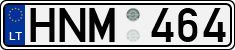License plate of Lithuania, Cars