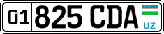 License plate of Uzbekistan, Organizations