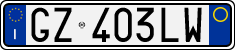 License plate of Italy, Cars (1994 year series)