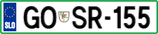 License plate of Slovenia, Cars