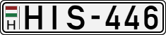 license plates of Hungary, Cars (1990)