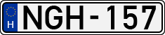 license plates of Hungary, Cars (1990)