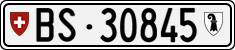 License plate of Switzerland, Cars
