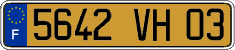 French license plate, FNI
