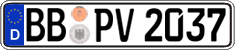 German license plate, Regular plates