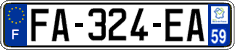 French license plate, SIV (ordinary)