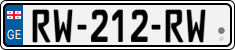 License plate of Georgia, Cars (2014)
