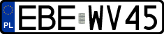 License plates of Poland, Regular car plates