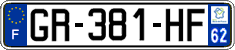 French license plate, SIV (ordinary)