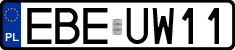 License plates of Poland, Regular car plates