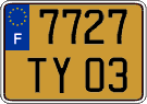 French license plate, FNI