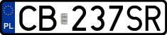 License plates of Poland, Regular car plates