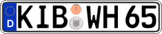 German license plate, Regular plates